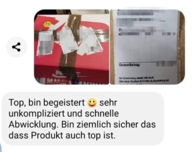 Shop Premium Fashion - clothing , Shoes & Bags | KANLIKE 54 German customer review highlighting excellent packaging and responsive support.